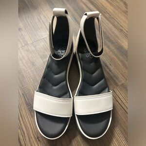 Franco sarto white and black sandals - never worn